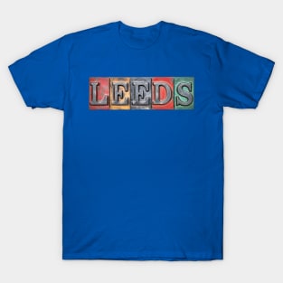 Leeds - Vintage AI Generated Street Sign T-Shirt